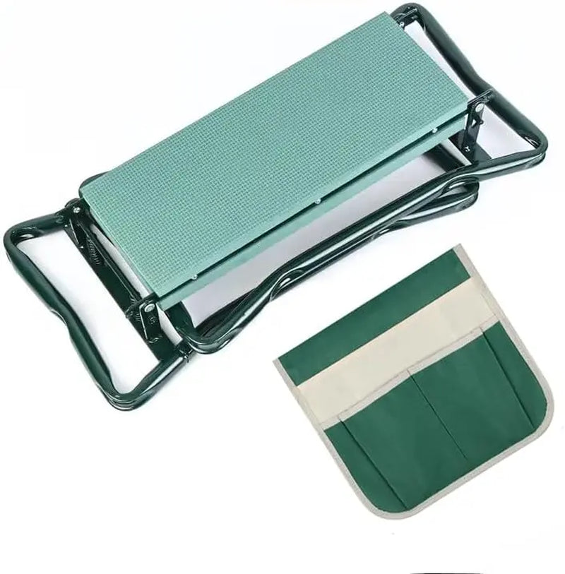 The Garden Helper, Garden Tools for Kneeling/Sitting with a Tool Kit, 2-In-1 Garden Kneeler Gifts for Your Family, Green Smart Gardening Summervibes