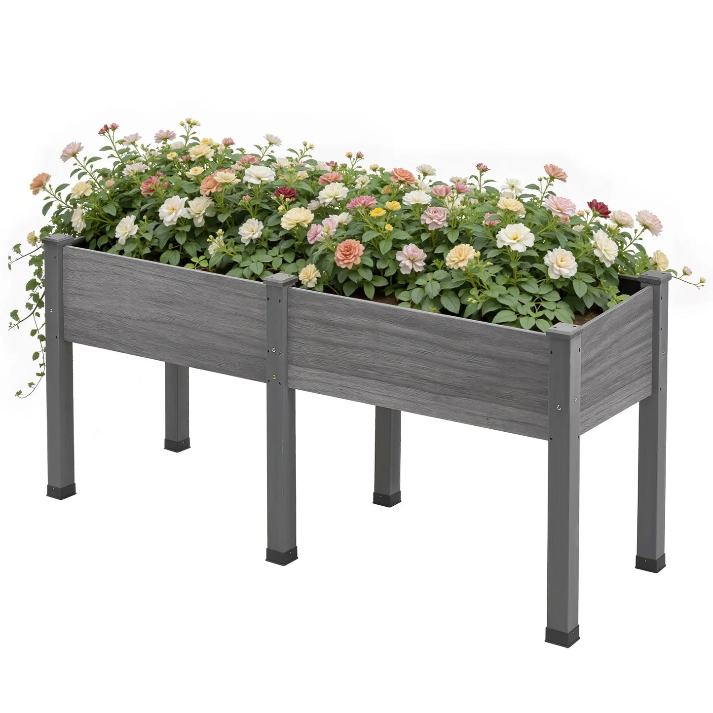 [Brandday][Memorialday] AMERLIFE 4X2/6X2/7X2 FT Wooden Raised Garden Bed, Elevated Planter Box Outdoors for Deep Rooted Plants, Ideal for Balcony, Patio, Easy Assembly