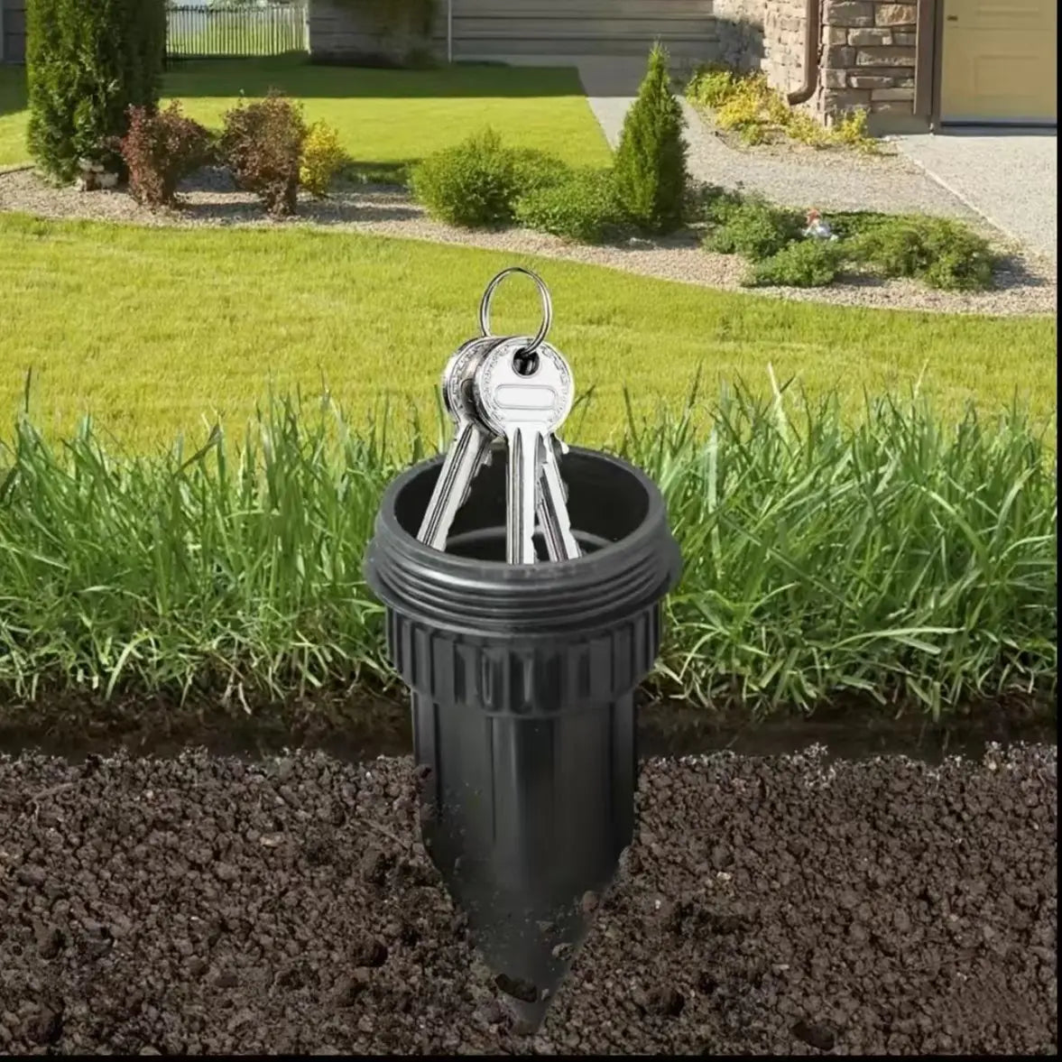 Stylish Garden Key Concealment Box - Realistic Watering Can Design for Discreet Storage and Organization