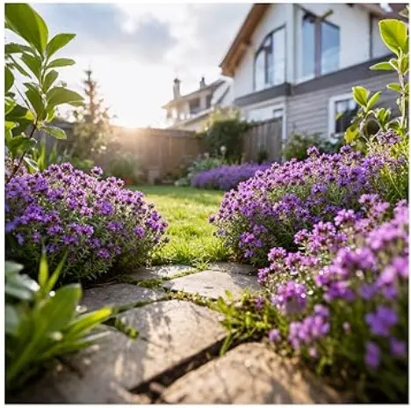 1000 Pcs Creeping Thyme Seeds for Planting – Non-Gmo Ground Cover Flowers Edible Herb Seeds for Planting Lawns