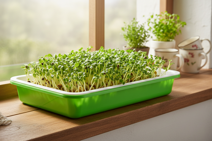Hydroponic Seedling Tray - Windowsill Close-Up