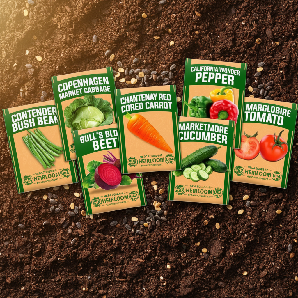 Seed Packets Flat Lay