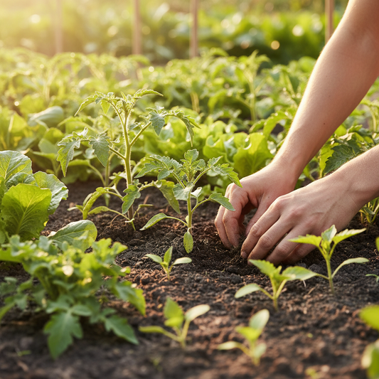 Vegetable Seedlings in Garden